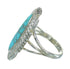 Southwest Turquoise Authentic Sterling Silver Ring Size 4-1/2 RX86983